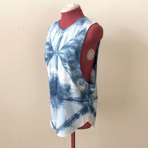 NEW! Tie-dye yoga muscle tank top tee t-shirt